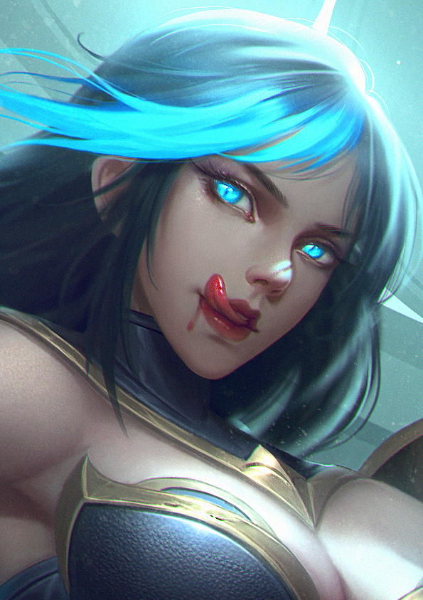 寡妇制造者-伊芙琳-lol同人插画|插画|创作习作|菜唠师 - 原创作品