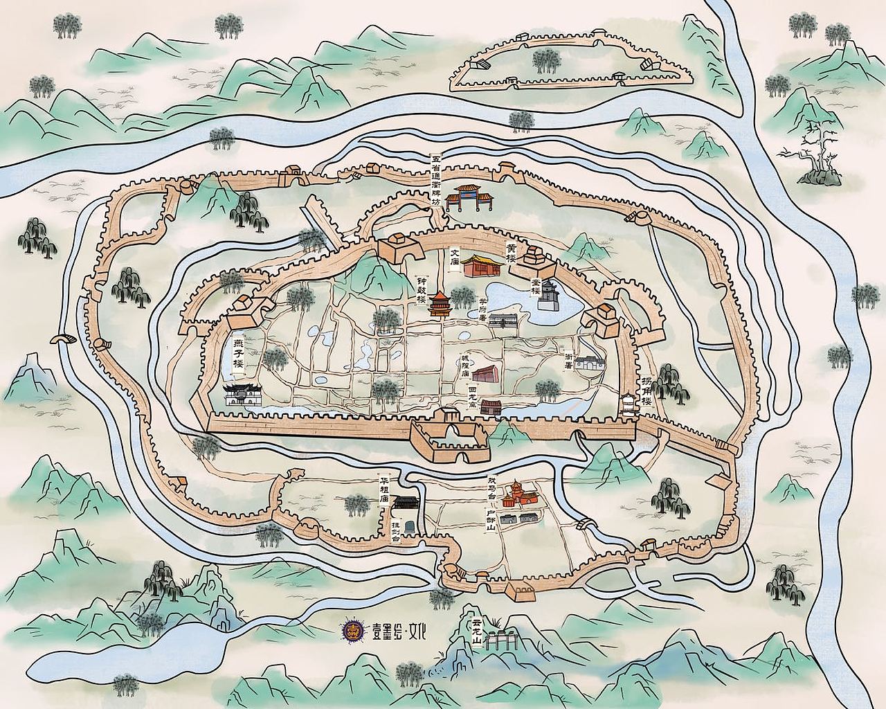 景区手绘地图合集🔥（图ZMjMwOTg3MDIw） - 艺术插画 - 站酷设计师画手绘的何哈哈原创素材 - 站酷ZCOOL