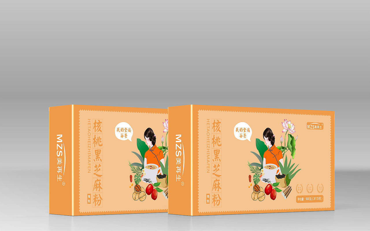 谷物代餐粉（图ZMTYwMTk1NzUy） - 包装 - 站酷设计师素心茶女原创素材 - 站酷ZCOOL