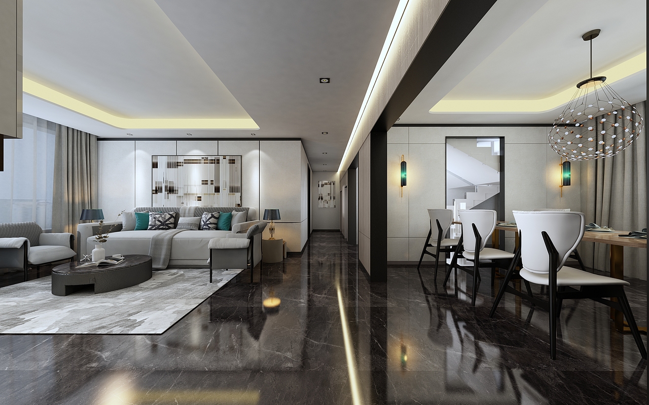 別墅裝修（輕奢）（圖ZMjA4MjgyNjA4） - 家裝設(shè)計(jì) - 站酷設(shè)計(jì)師西林阿莫原創(chuàng)素材 - 站酷ZCOOL