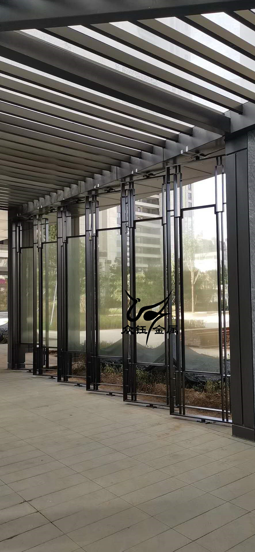 高定园林不锈钢景墙 售楼部不锈钢景墙造型隔断专用