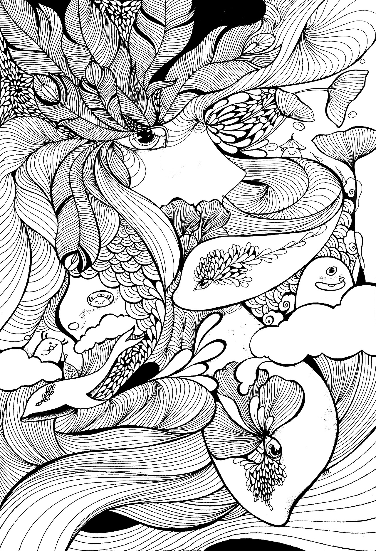 《魚》（图ZMTM0Mzk5ODIw） - 绘画 - 站酷设计师会画画的云原创素材 - 站酷ZCOOL