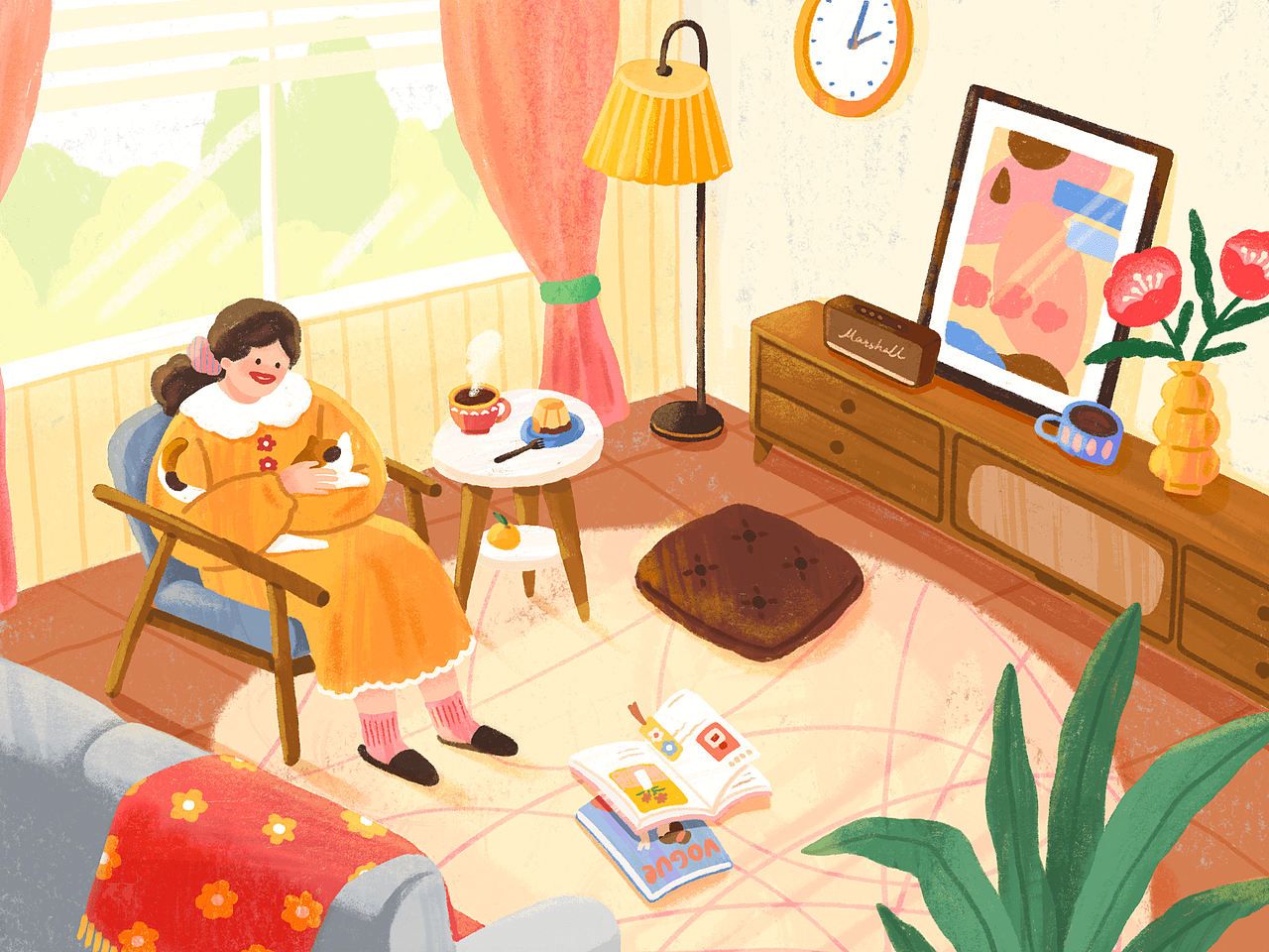 关于家的小确幸（图ZMzA5OTI4MjI0） - 商业插画 - 站酷设计师石魚丁原创素材 - 站酷ZCOOL