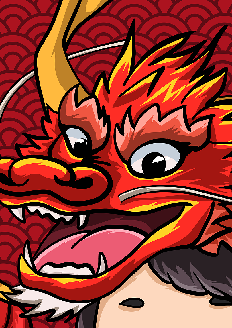 龙年插画 | 龙年送福（图ZMzUwNTAwODky） - 艺术插画 - 站酷设计师pic2019原创素材 - 站酷ZCOOL