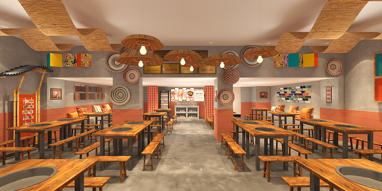 恋味笔记-安顺夺夺粉火锅店铺装修（图ZMzY1NjA5NzI4） - 建筑/空间 - 站酷设计师妖夭灵原创素材 - 站酷ZCOOL