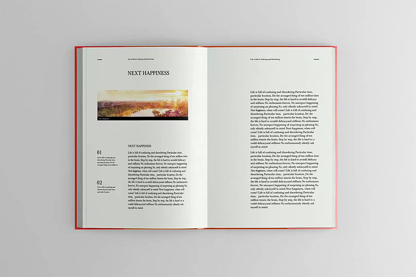 排版画册字体练习。