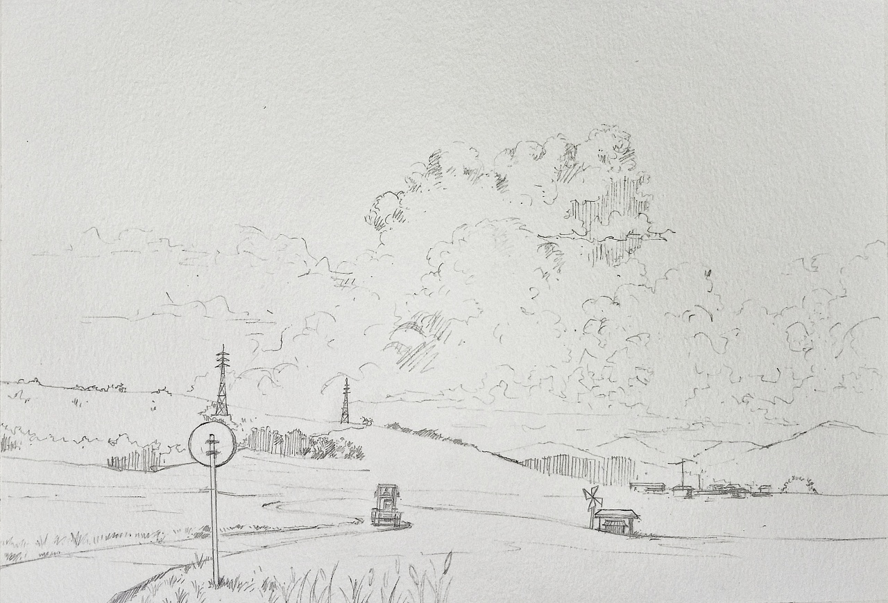 水彩风景插画练习