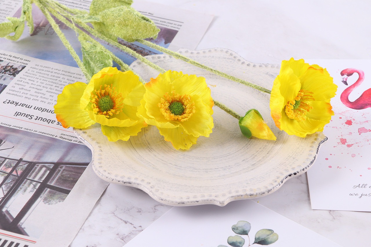 B10鲜花园艺\C02-仿真花果\V06仿真虞美人X1