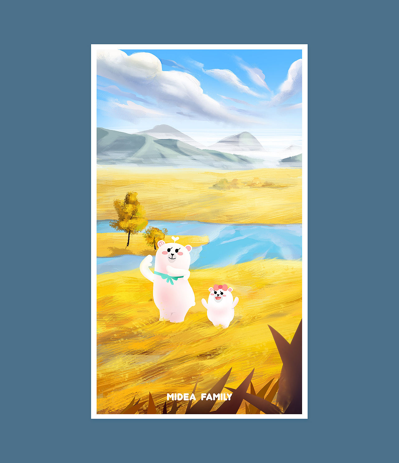 美的Midea family壁纸系列