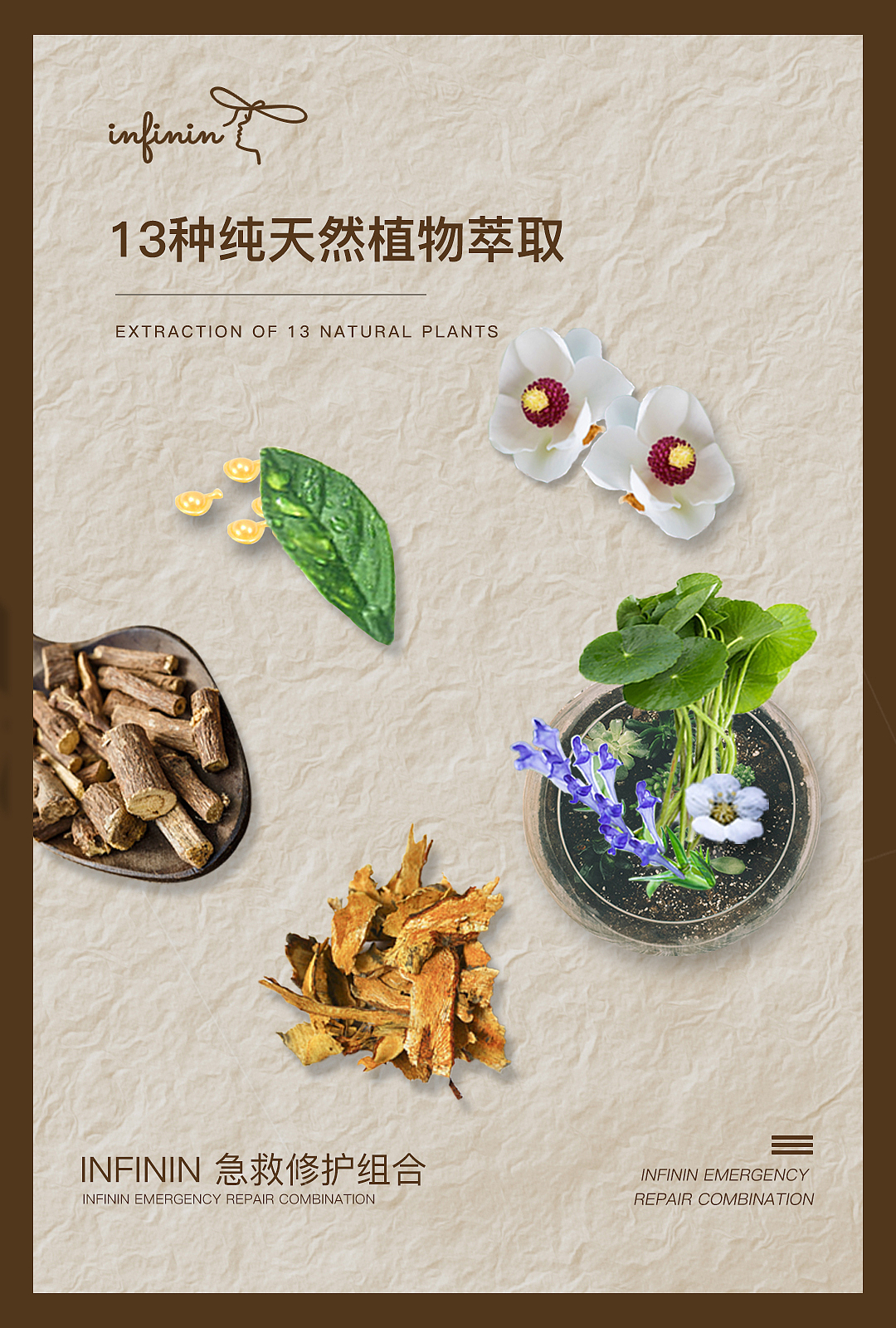 面膜精华系列痛点海报