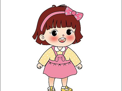 手绘卡通人物—《女儿》