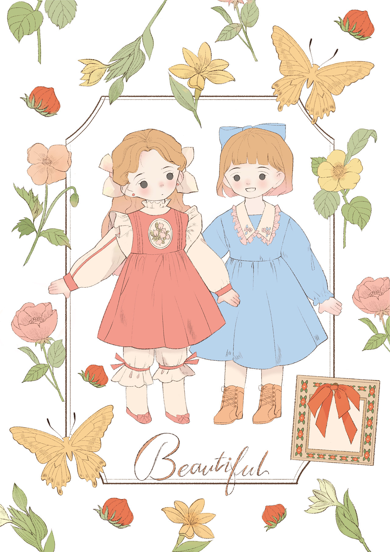女孩们的秘密花园（图ZMjQwNzY5NjAw） - 艺术插画 - 站酷设计师郑夏是郑夏啊原创素材 - 站酷ZCOOL