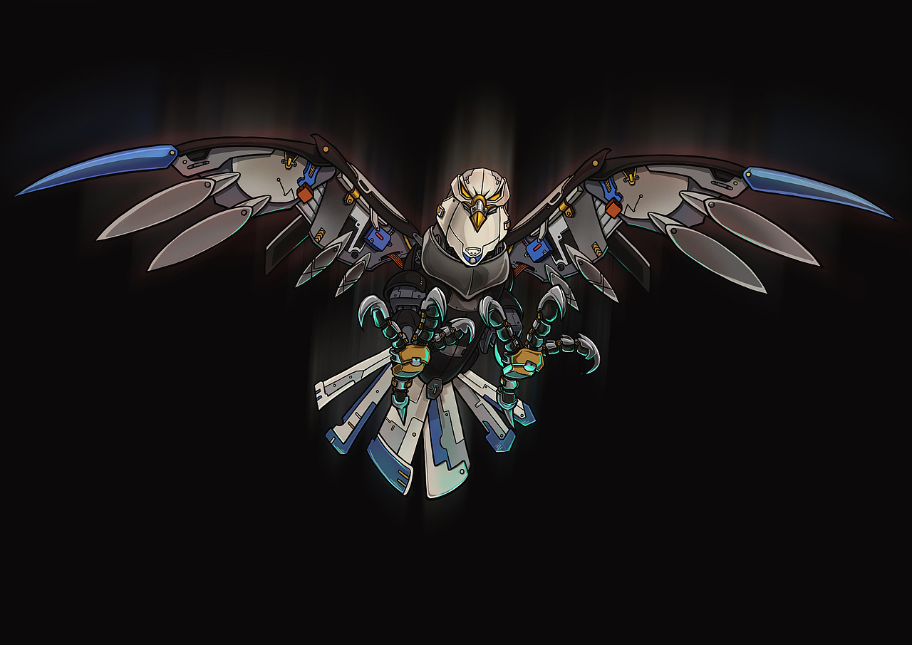 之前画的一套机械的动物