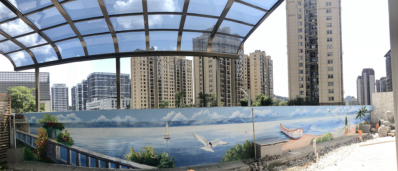 家门画幅沙滩海洋