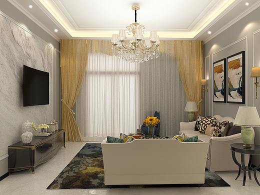 欧式客厅（个人主页-ZMzU4MTkwMzI=） - 家装设计 - 站酷设计师桌子上的咸鱼原创素材 - 站酷ZCOOL