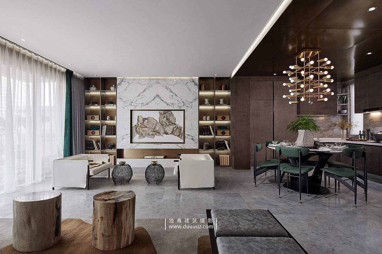 独尊建筑摄影 : 成都北大资源·紫境东来府别墅--上叠