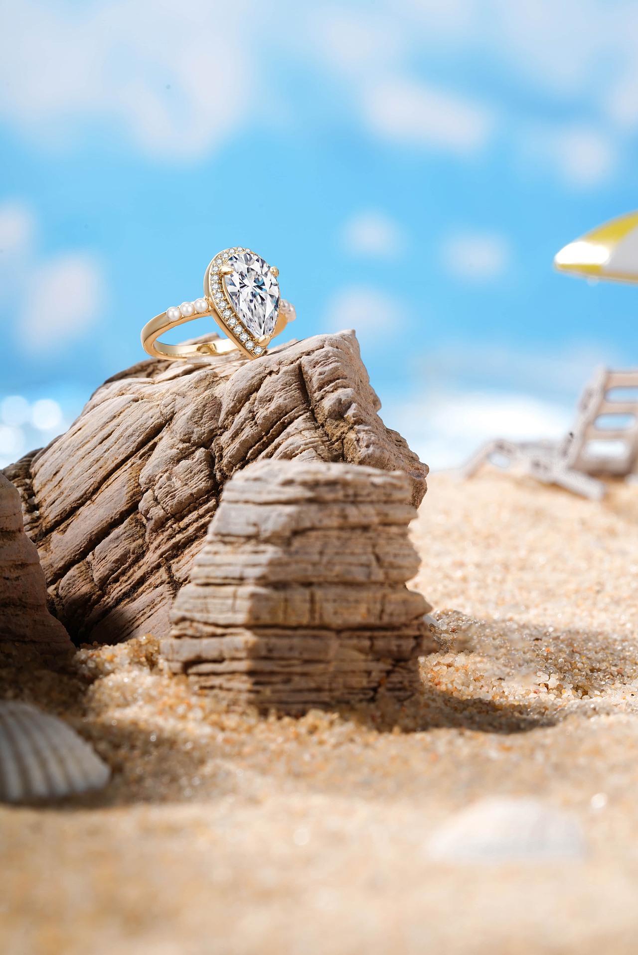 海边度假风珠宝场景拍摄