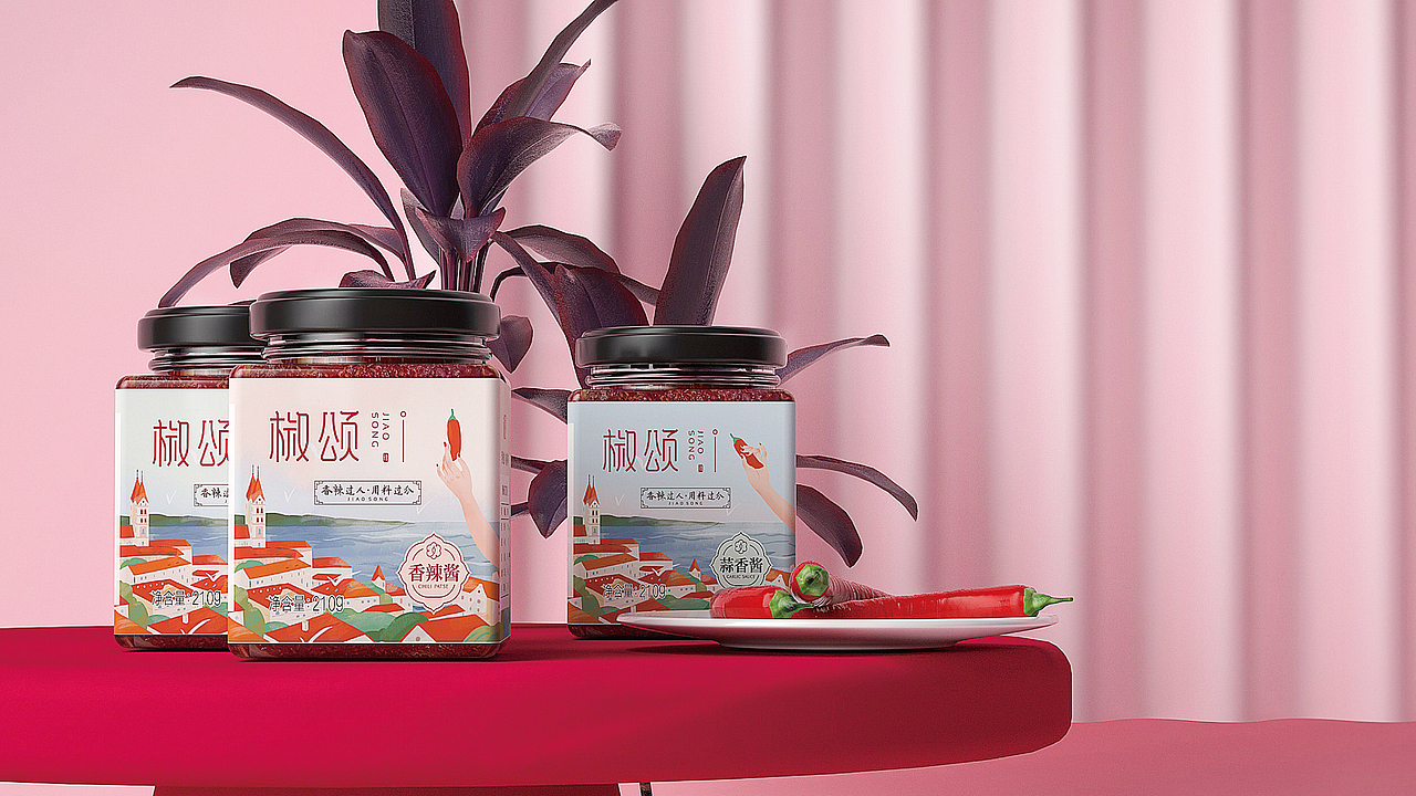【椒颂·秘制辣椒酱】核桃VI品牌形象设计（图ZMTgyMzE0OTg4） - 品牌 - 站酷设计师核桃设计原创素材 - 站酷ZCOOL