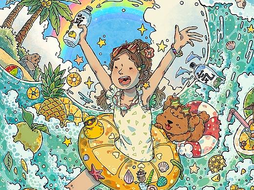 元气森林跳进夏天-想要跳进气泡水的海洋