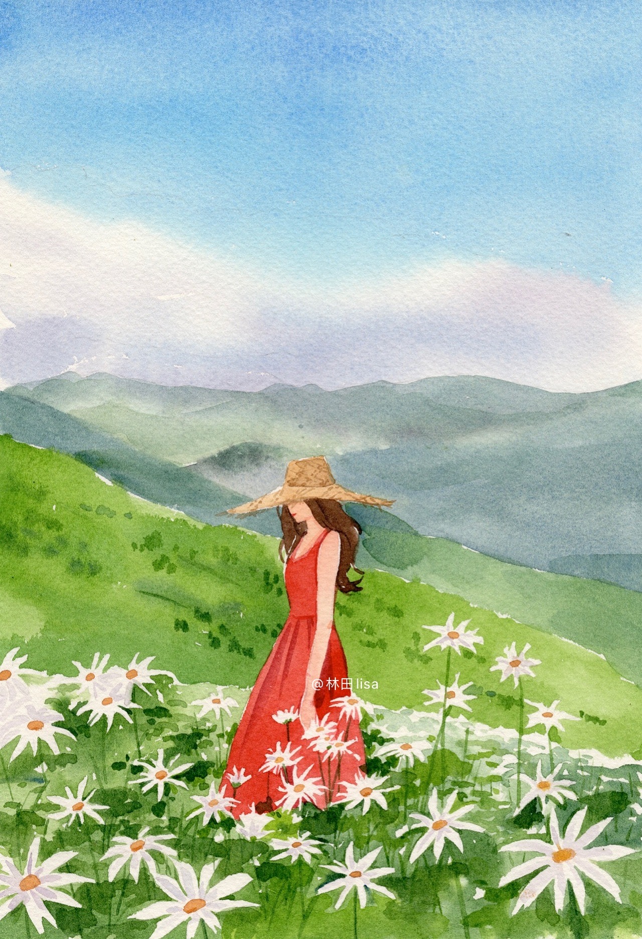 插画里的夏天｜水彩+板绘（图ZMzExOTI4MTk2） - 艺术插画 - 站酷设计师林田lisa原创素材 - 站酷ZCOOL