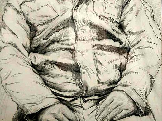 人物半身像和头像素描写生