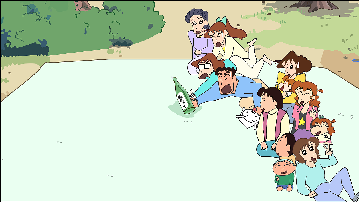 ai插画蜡笔小新电脑桌面背景