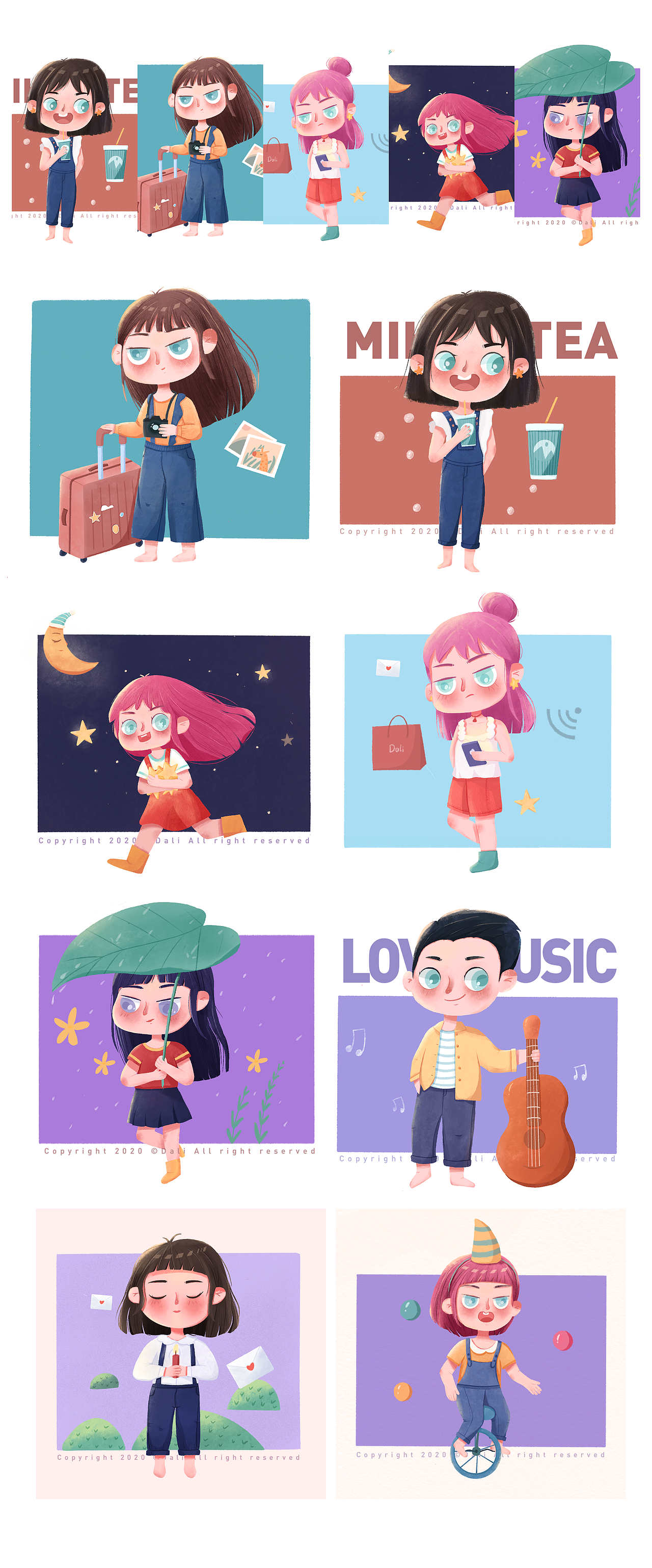 近期兒童插畫（圖ZMjA3NTEyODM2） - 兒童插畫 - 站酷設(shè)計(jì)師W大麗原創(chuàng)素材 - 站酷ZCOOL