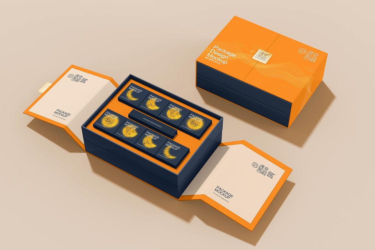 原创样机书型盒包装样机中国风礼盒样机