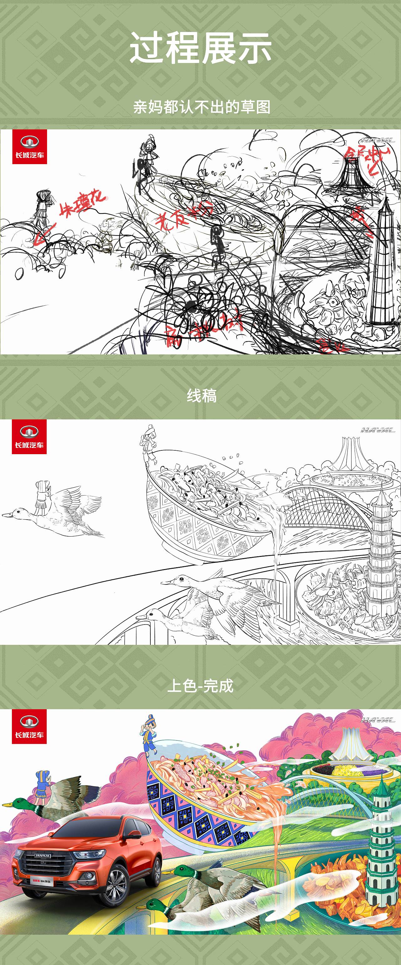 绿城-南宁 | 哈弗H6国潮版创意海报（图ZMjUyMTM3OTcy） - 海报 - 站酷设计师Qin的主页原创素材 - 站酷ZCOOL