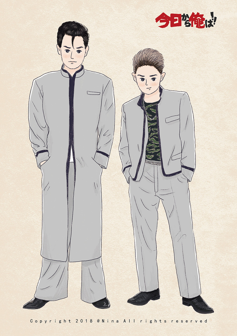 我是大哥大（圖ZMTM4ODE3MTA0） - 藝術插畫 - 站酷設計師Joynii原創(chuàng)素材 - 站酷ZCOOL