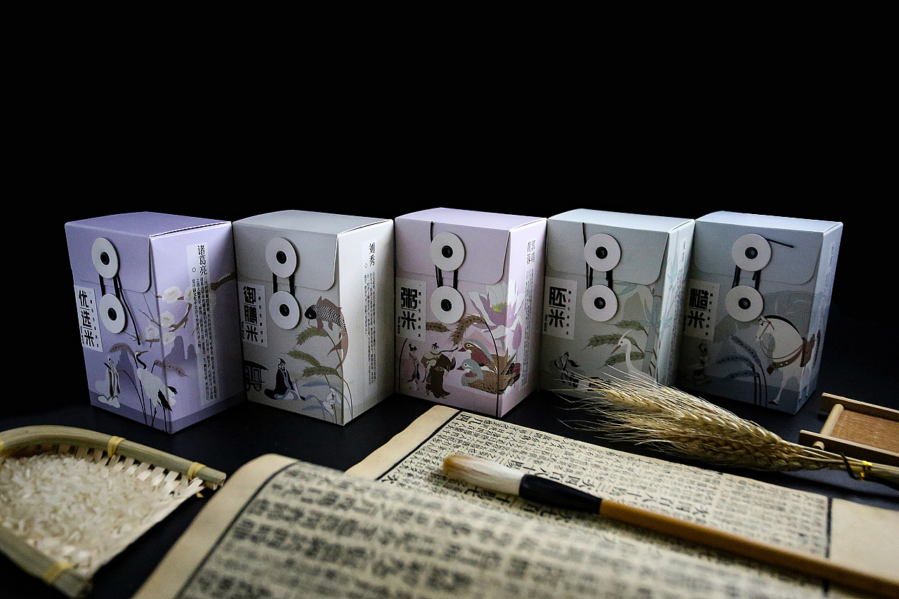 《鸣蝉--襄阳六贤系列高端米包装》国风插画系列包装（图ZMTM5NDU1MDIw） - 包装 - 站酷设计师万鱼鱼原创素材 - 站酷ZCOOL