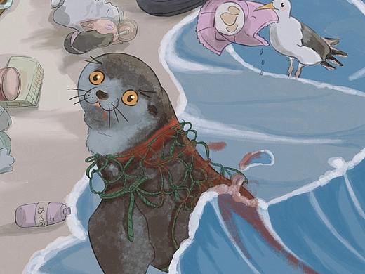 環(huán)保面孔 不亂丟垃圾，合理分類回收，就是在拯救生命（個(gè)人主頁(yè)-ZNjE3MzkxMDA=） - 海報(bào) - 站酷設(shè)計(jì)師畫畫滴天涯原創(chuàng)素材 - 站酷ZCOOL