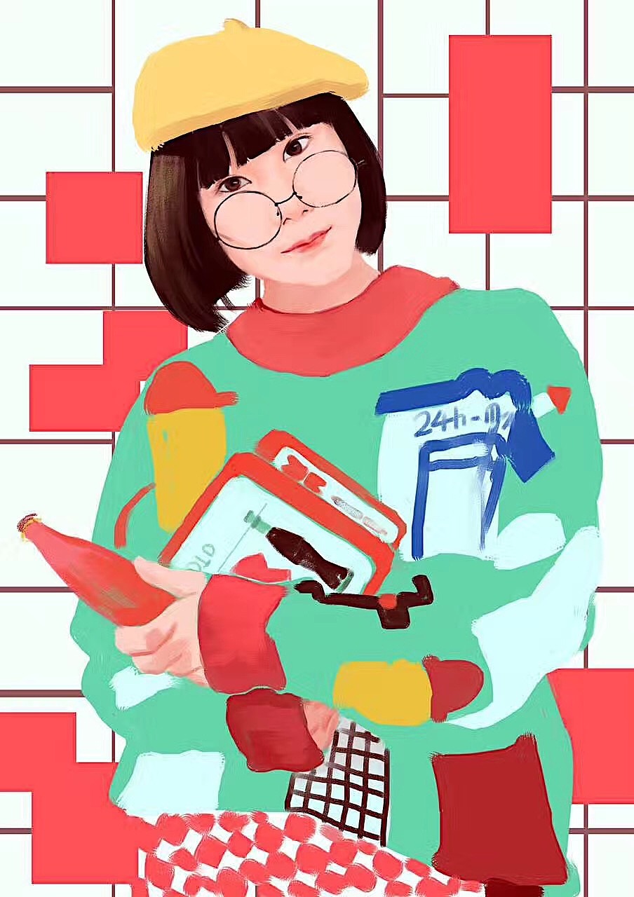 绘画（图ZOTQxMDI5NjQ=） - 新锐潮流插画 - 站酷设计师斯琪Anna原创素材 - 站酷ZCOOL