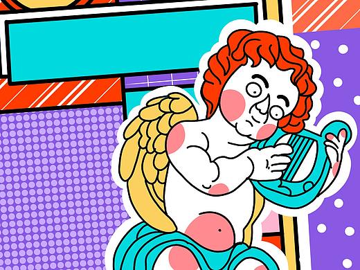 "安徽外国语”校园文创插画设计