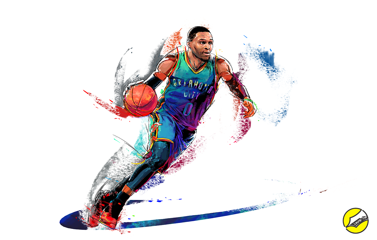 nba-缤纷水彩-中国风