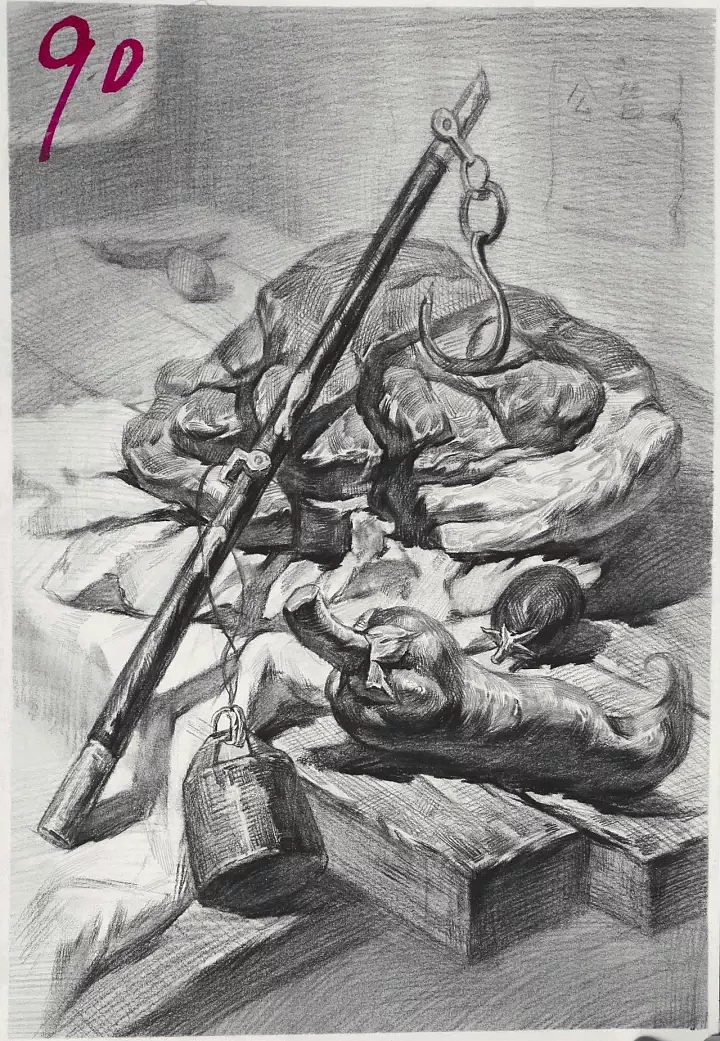 广东省2018美术模拟联考素描高分卷