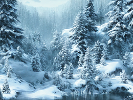 #AI创作实验室#雪山，森林