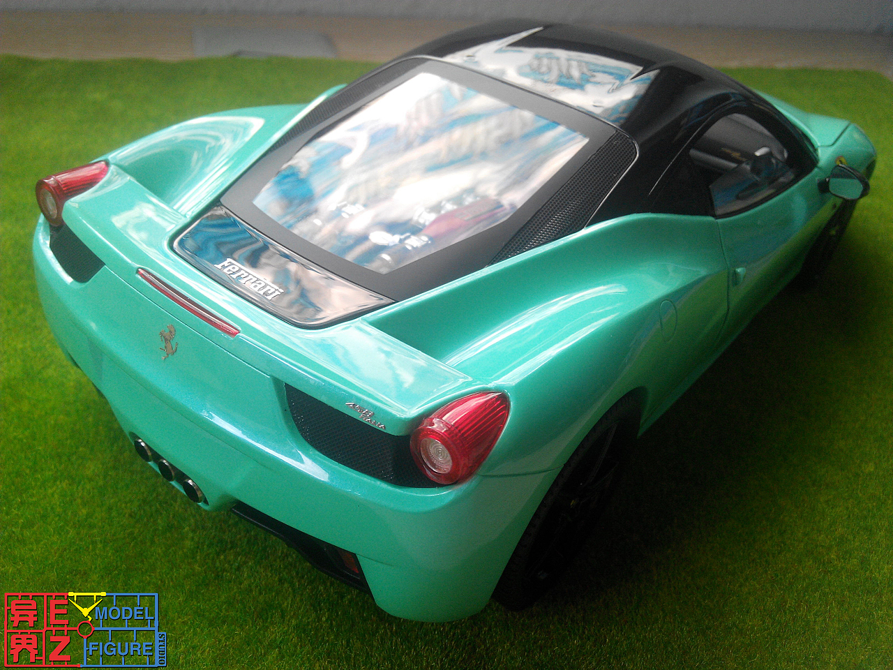 车模:1:18风火轮 法拉利458绸缎绿