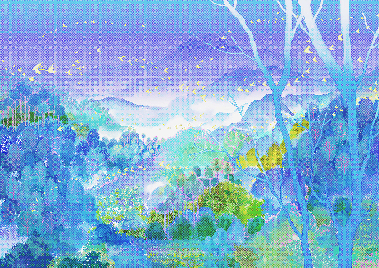 就是景色插图（图ZMzE2MDczMjQ4） - 创作习作 - 站酷设计师吹波波大鱼大肉原创素材 - 站酷ZCOOL