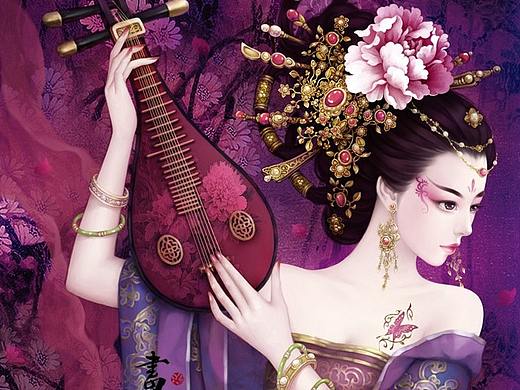 书亦飞古风插画——世事短如春夢