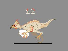 MHW世界＆冰原大型怪物像素画第二期——鸟龙、鱼龙种