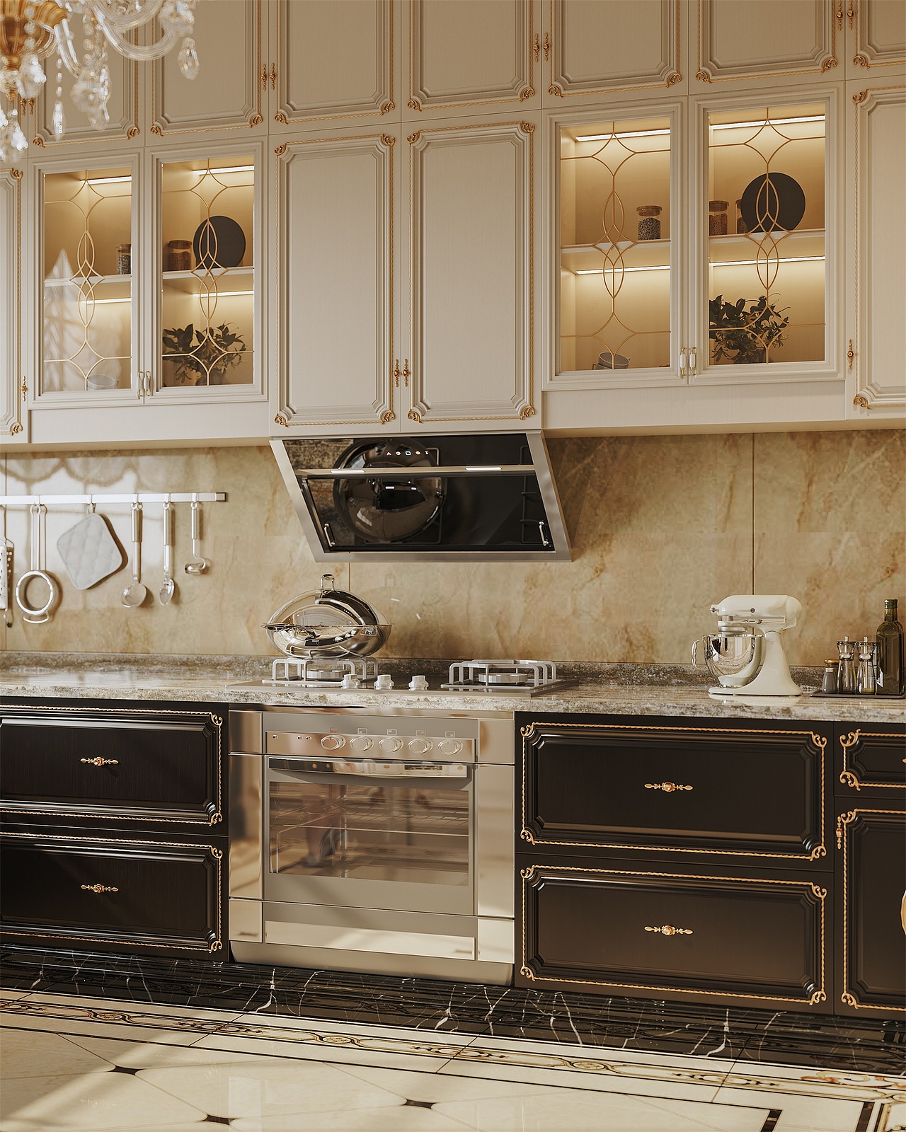 复古欧式宫廷室内效果图表现