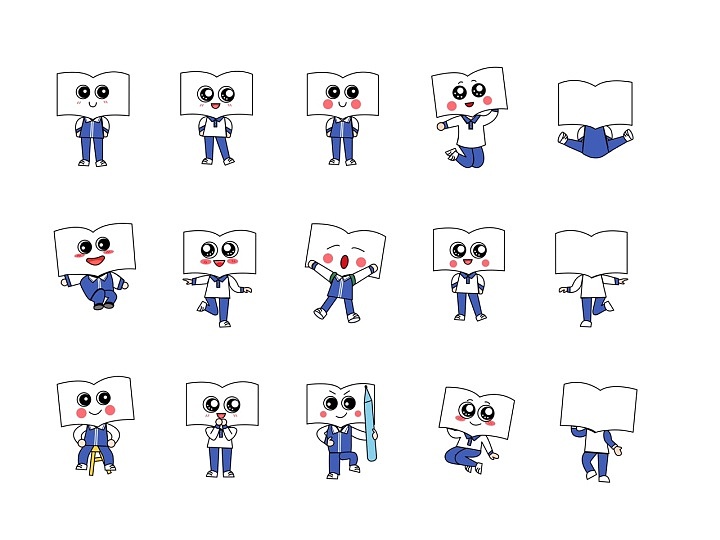 新東方深圳校服書人形象設(shè)計(jì)（圖ZMjA4MTA1NTUy） - IP形象 - 站酷設(shè)計(jì)師Z50579123原創(chuàng)素材 - 站酷ZCOOL