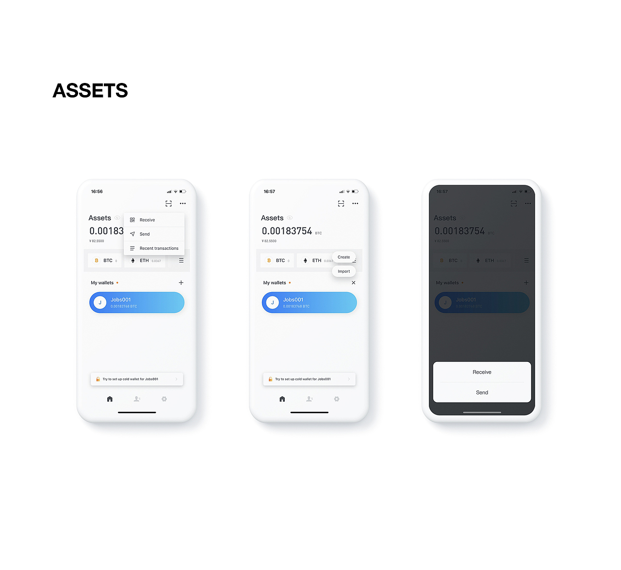 BitBill 3.0 - 安全专业的数字钱包（图ZMTI1NjA1ODU2） - APP界面 - 站酷设计师王涵洋原创素材 - 站酷ZCOOL