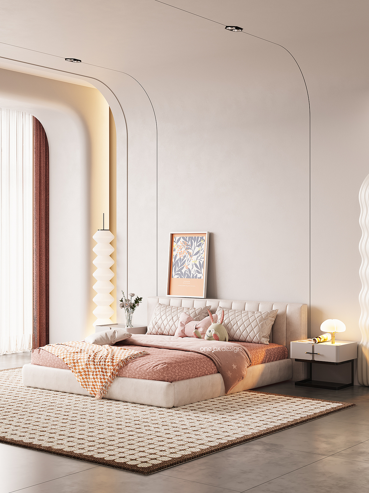 产品3D效果图-卧室-床