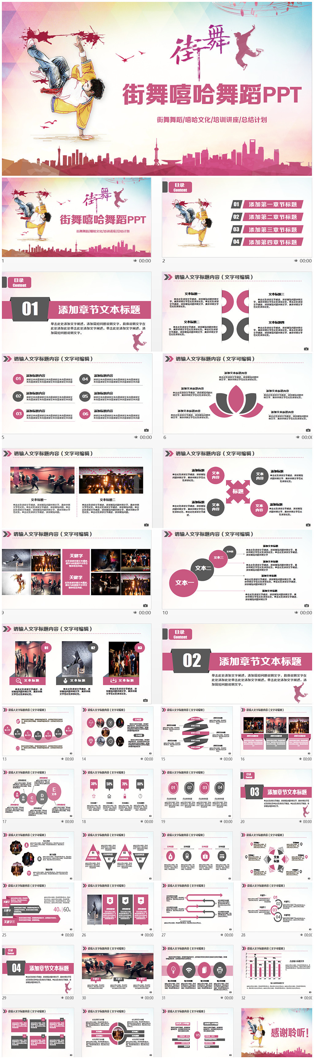 动感街舞舞蹈斗舞嘻哈文化PPT