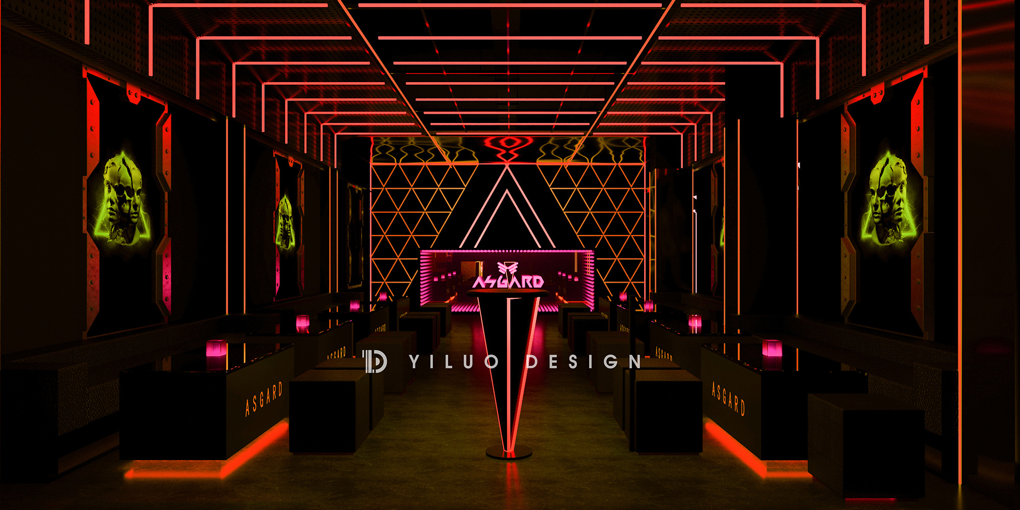 yld studio|asgard club阿斯嘉特酒吧夜店空间设计