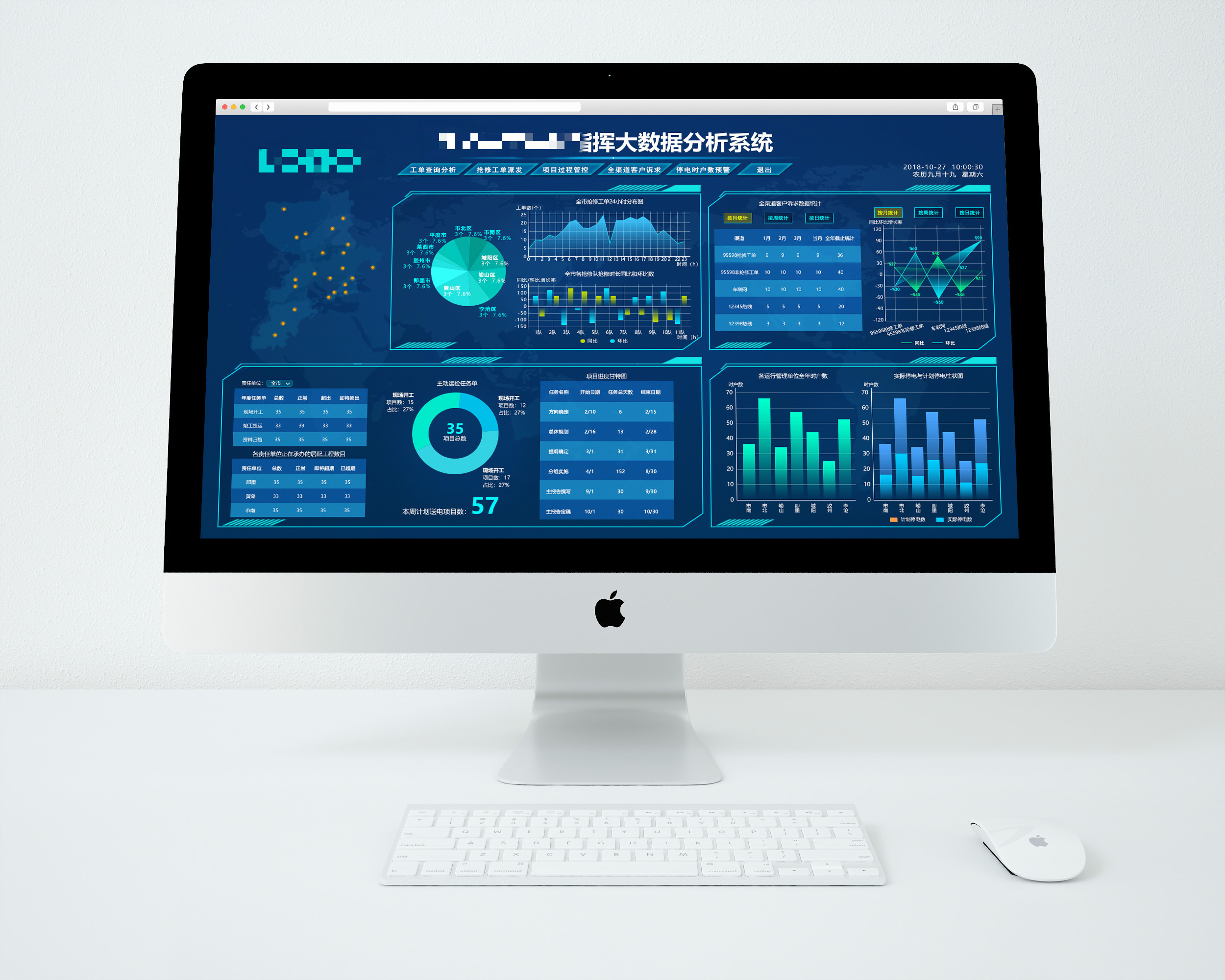 可视化数据大屏界面