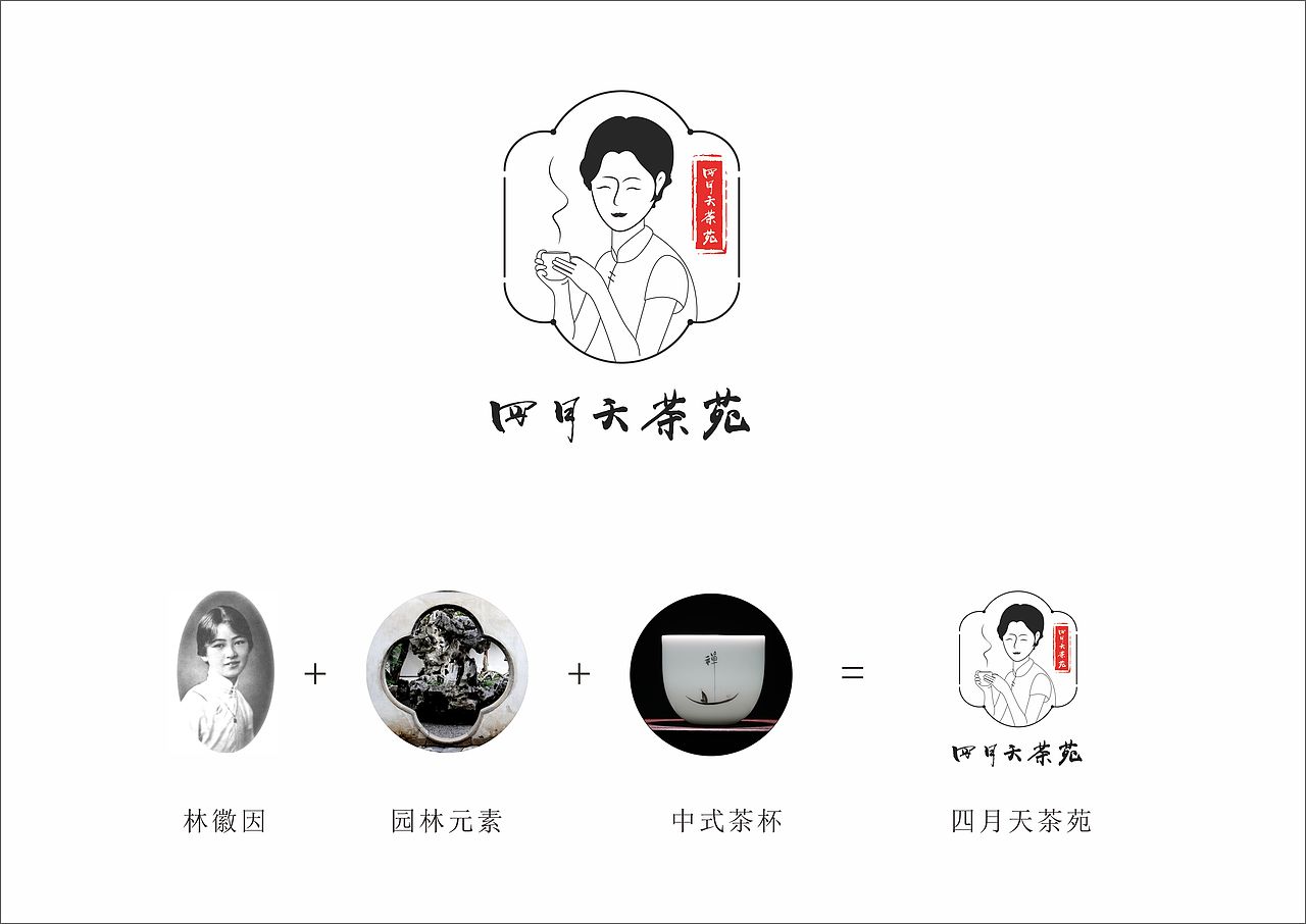 四月天茶苑Logo初稿（图ZMjg2MDEyODMy） - Logo - 站酷设计师深化设计湖南炎林原创素材 - 站酷ZCOOL