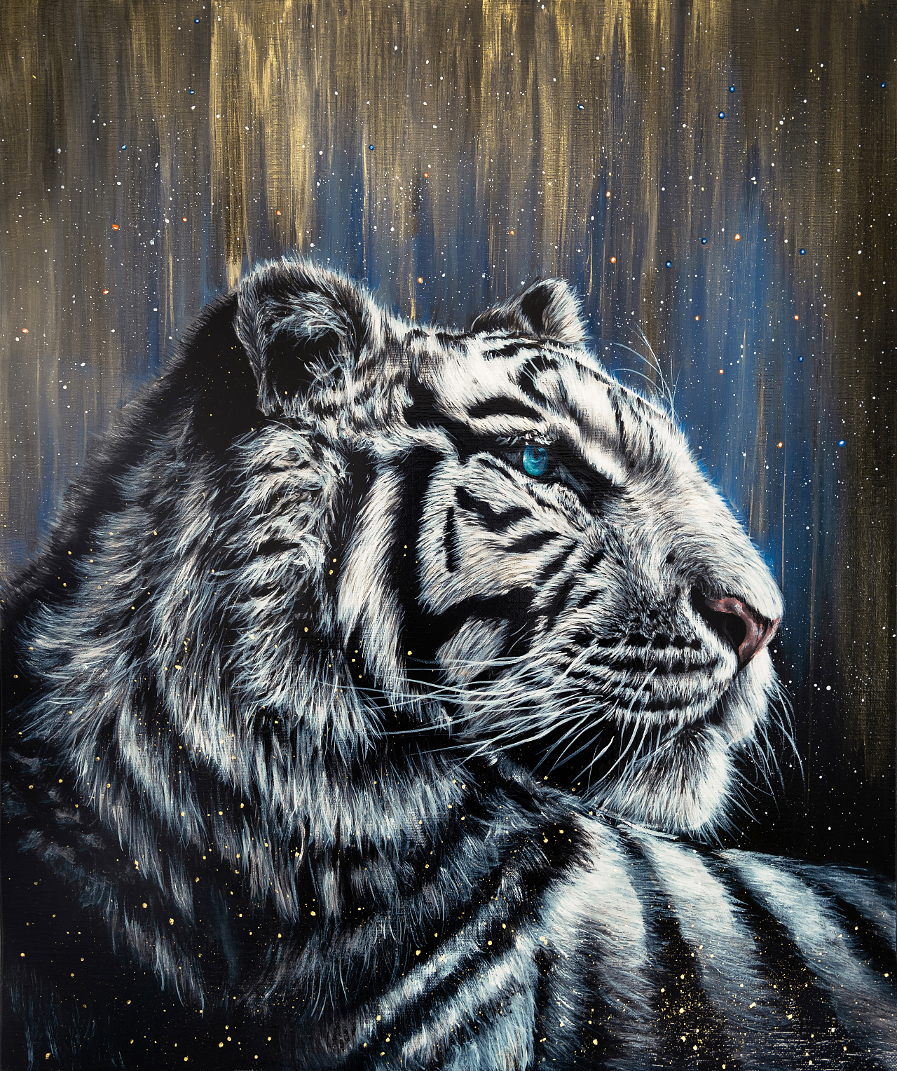 《白虎》——银河|纯艺术|绘画|m绘画 - 原创作品 - 站酷 (zcool)